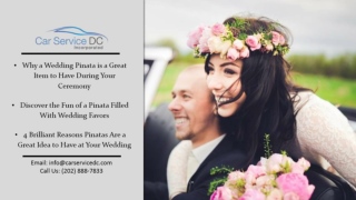 Why a Wedding Pinata is a Great Item to Have During Your Ceremony Party with Car Service DC