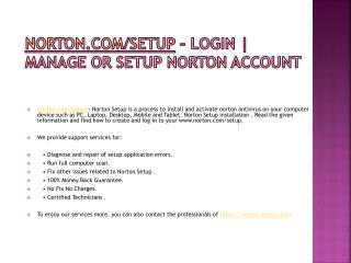 NORTON.COM/SETUP NORTON ACTIVATION SUPPORT