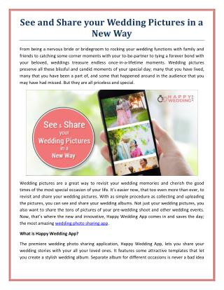 See and Share your Wedding Albums in Digital Way