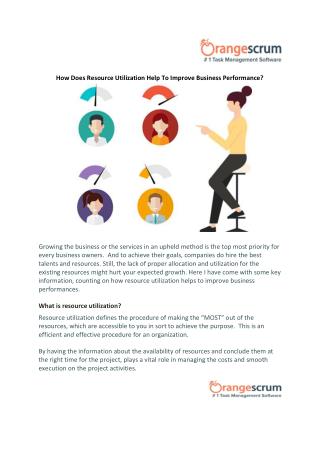 How Does Resource Utilization Help To Improve Business Performance
