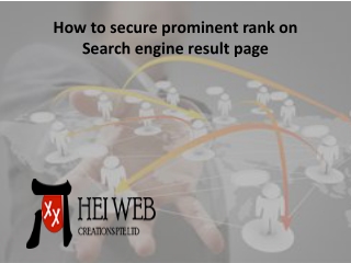 How to secure prominent rank on Search engine result page
