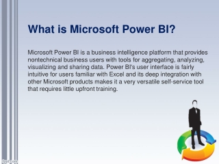 MS Power BI Online Training