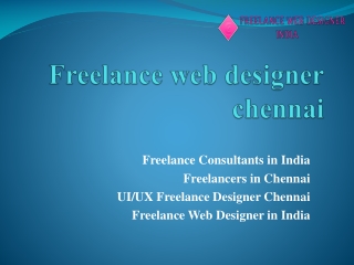 UI/UX Freelance Designer Chennai - Freelance Web Designer in India