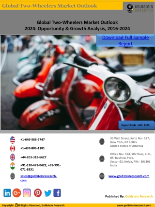 Global Two Wheeler Market Size, Share, Analysis & Industry Forecast 2016-2024