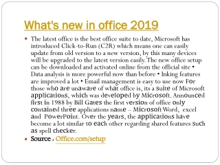 What's new in office 2019