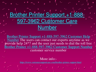 1-888-597-3962 Brother Printer Support Phone Number