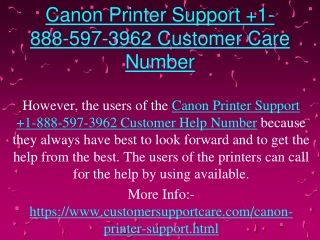 1-888-597-3962 Canon Printer Support Phone Number