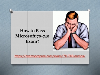 70-740 Exam Dumps - Real 70-740 Dumps PDF