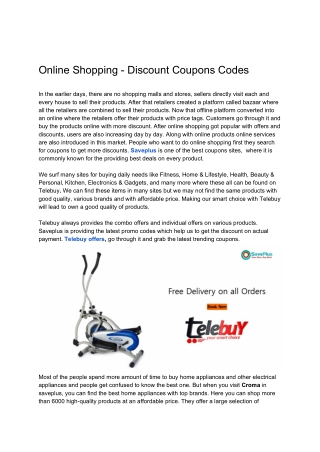 Online Shopping - Discount Coupons Codes