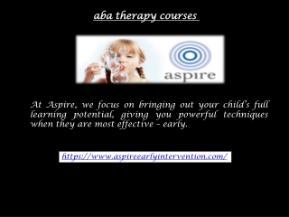 aba therapy courses