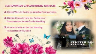 4 Great Ways to Decide on Wedding Transportation