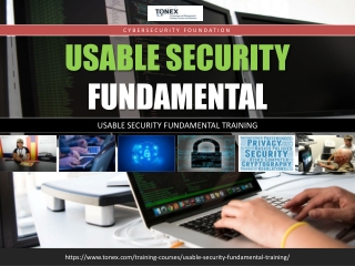 Improve Usable Security Fundamental Knowledge : Tonex Training