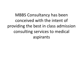 MBBS Consultancy