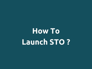 How to launch security token offerings