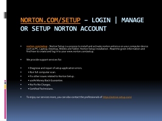 NORTON.COM/SETUP NORTON ANTIVIRUS SUPPORT