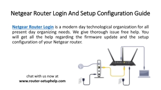 Netgear Router Login And Setup Configuration Guide