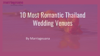 10 most romantic thailand wedding venues