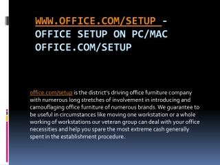 Office.com/setup Office online activation support
