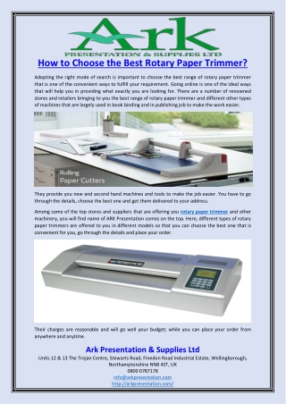 How to Choose the Best Rotary Paper Trimmer?