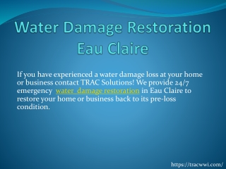 Water Damage Restoration Eau Claire