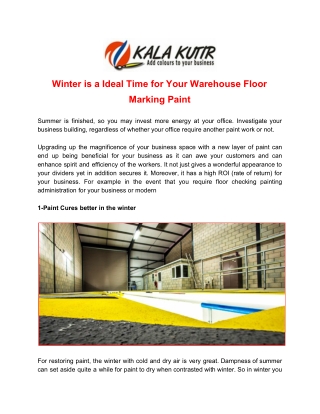 Best Warehouse floor marking paint, Painting Services in Delhi