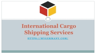 International Cargo Shipping Services