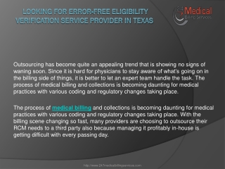 Looking For Error-free Eligibility Verification Service Provider in Texas