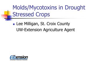 Molds/Mycotoxins in Drought Stressed Crops