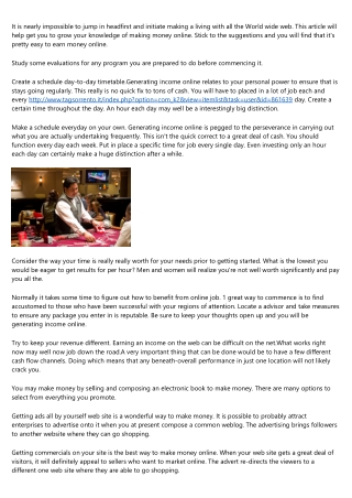 Almost No Time To Check Out About Making Money Online? Just Read Through This Write-up