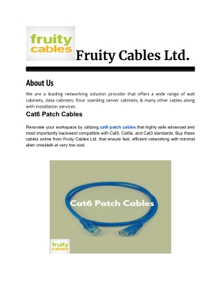 Cat6 Patch Cables