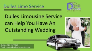 Limo Service Dulles can Help You Have An Outstanding Wedding