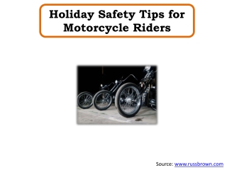 Holiday Safety Tips for Motorcycle Riders