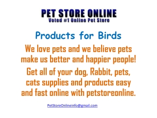 Shop - Pets | Birds | Cats | Exotics | Dogs | Hamster | Rabbit Supplies and Products