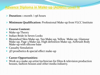 VLCC Makeup Classes | VLCC Course