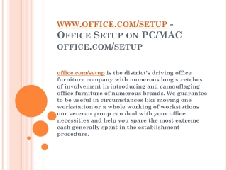 Office.com/setup Office online support
