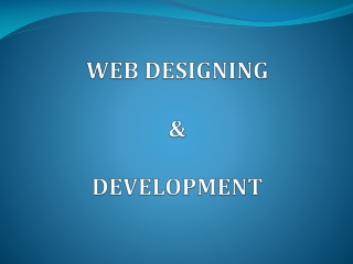 Web designing & development