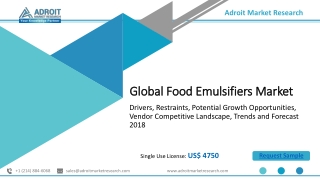 Food Emulsifiers Market Type, End Use - Global Industry Analysis