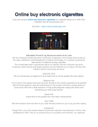 e cigarette starter kit UK