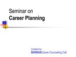 Seminar on Career Planning