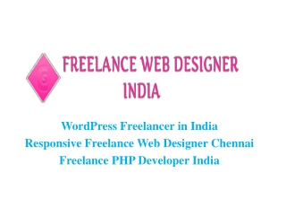 Wordpress Freelancer in India - Freelance PHP Developer India
