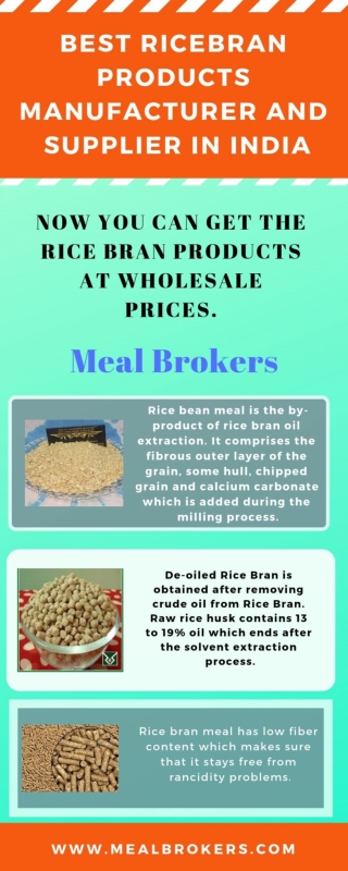 Meal Brokers- Best Rice Bran Meal Supplier in India