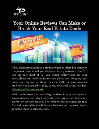Your Online Reviews Can Make or Break Your Real Estate Deals