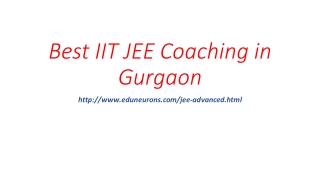 Best IIT JEE Coaching in Gurgaon