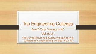 B.Tech Courses in Ujjain | Top Engineering Colleges in MP – Avantika University | MIT Pune, India