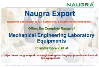 Mechanical Engineering Laboratory Equipments Manufacturers in India