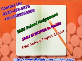 Need to learn about SMU synopsis in Noida 0120-433-5876