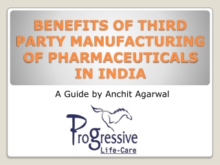 Benefits of Third Party Manufacturing of Pharmaceuticals