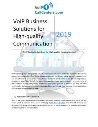 VoIP Business Solutions for High-quality Communication
