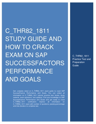 How to Prepare for C_THR82_1811 exam on SAP SuccessFactors Performance and Goals