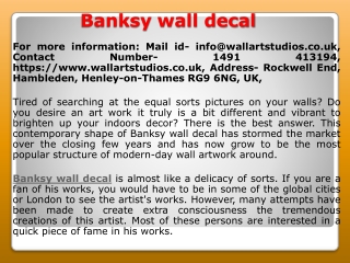Banksy wall decal